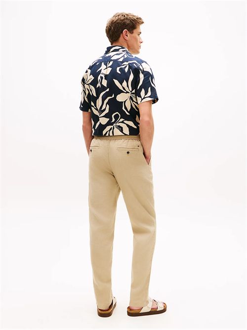 Pantaloni chino Harlem in misto lino TOMMY HILFIGER | MW0MW42336/AEG